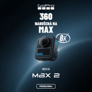 🔥 Je tu #GoProMAX2 – kráľovná 360 kamier. 📸 Jediná kamera na svete s reálnym 8K 360° videom s až o 21 % vyšším rozlíšením...