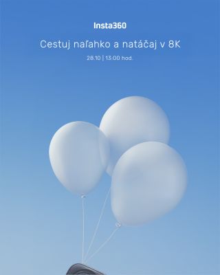 🎈 Cestuj naľahko a natáčaj v 8K. Niečo nové sa chystá. Už 28.10 o 13:00 hod. sa dozvieš viac. Priprav sa na ďalšiu...